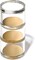 3-Tier Stackable Acrylic Holder- Stylish Desk Organizer and Storage for Office or Home – Transparent Round Design with Gold Metal Base